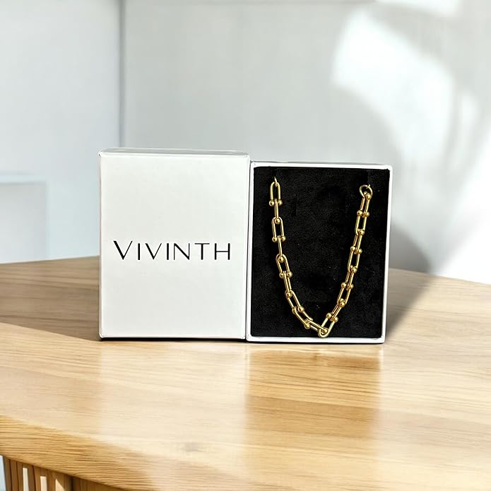 VIVINTH Zincir Çelik Kadın Bileklik (Gold)
